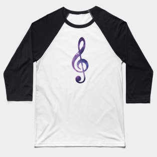 Space Treble Clef Baseball T-Shirt